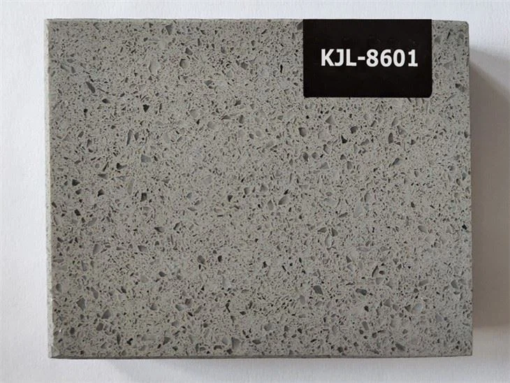 Grey color grain quartz stone slab (2)