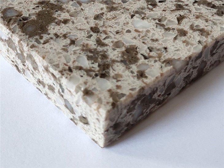 Multi color quartz kitchen countertop slab (4)